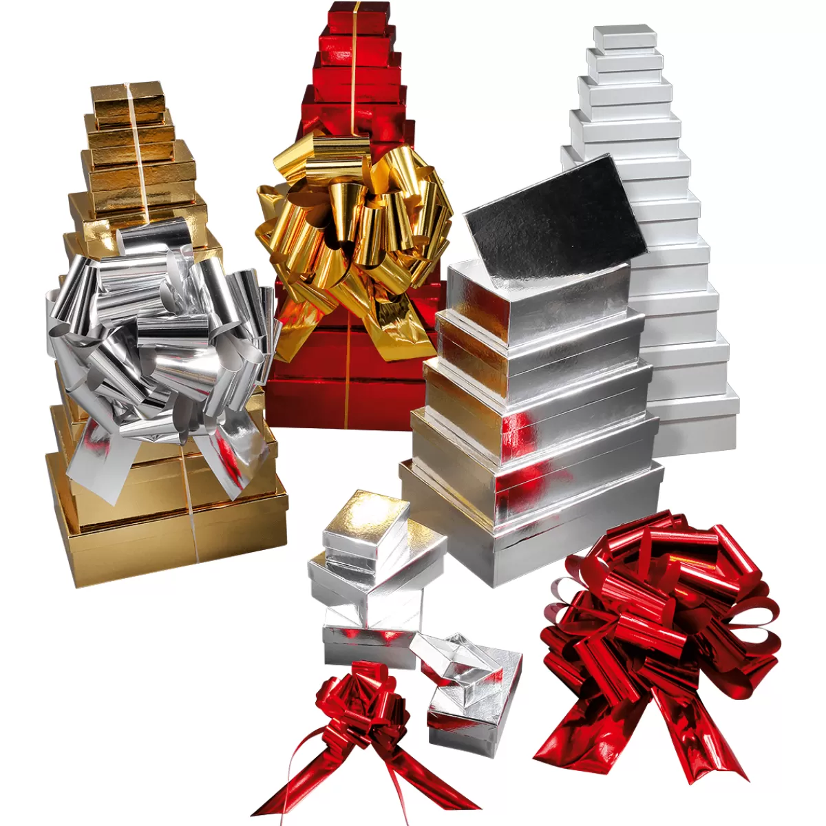 DecoWoerner Cartons Cadeaux Boîtes Cadeaux , 10 Pièces 6,5 X 3,5 X 8,5 à 22 X 9,5 X 31 Cm (l X H X L)