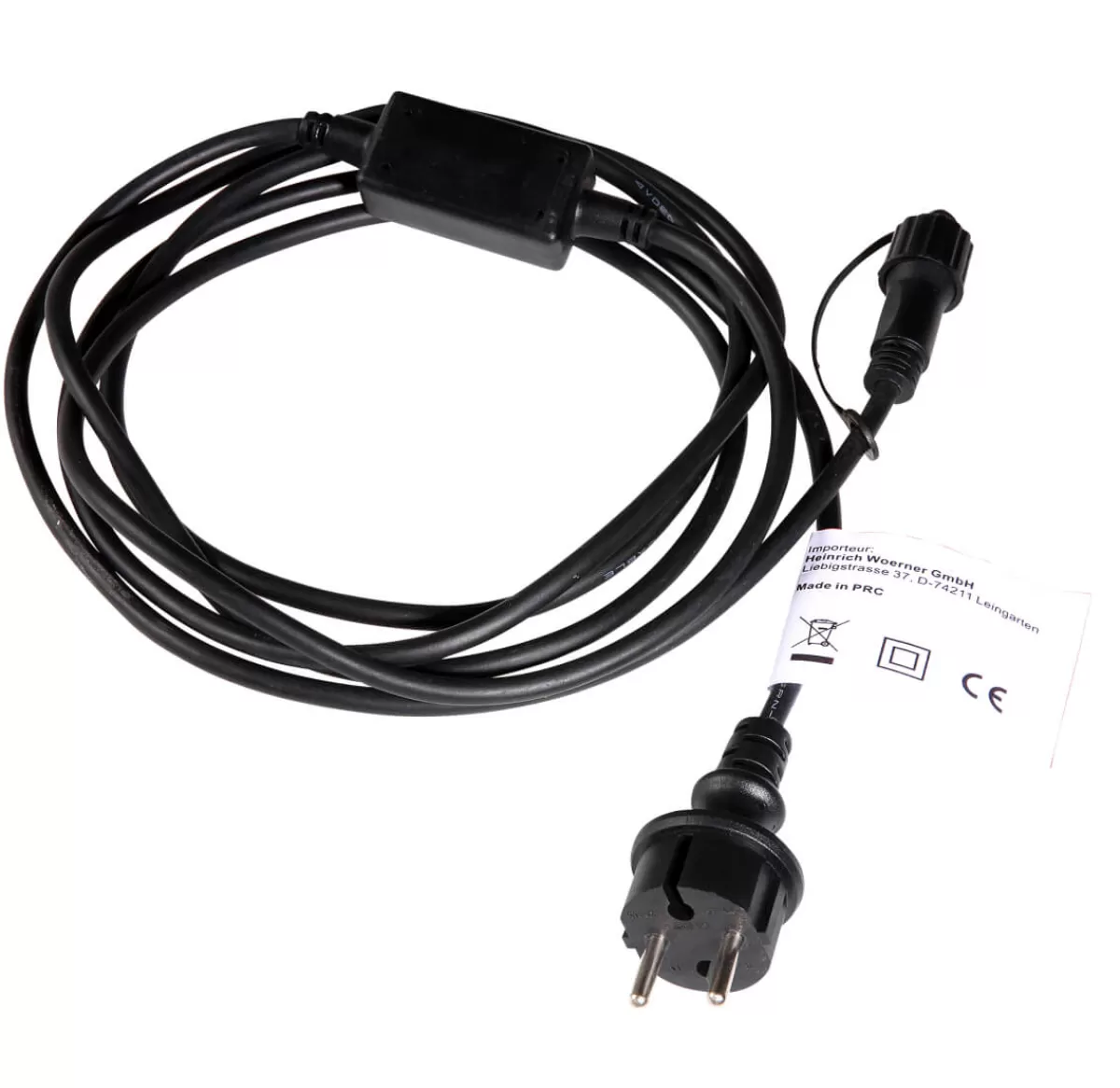 DecoWoerner Câble D’alimentation IP44 Pour Produits à LED Système IP67, Noir