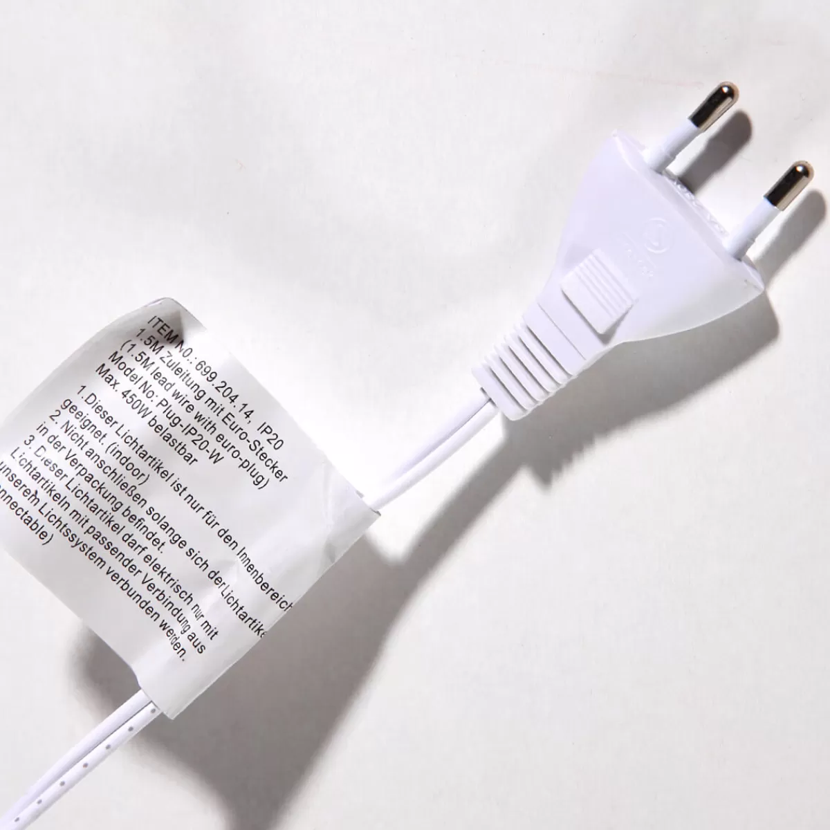 DecoWoerner Câble D’alimentation Pour Produits à LED Système IP 20, Blanc