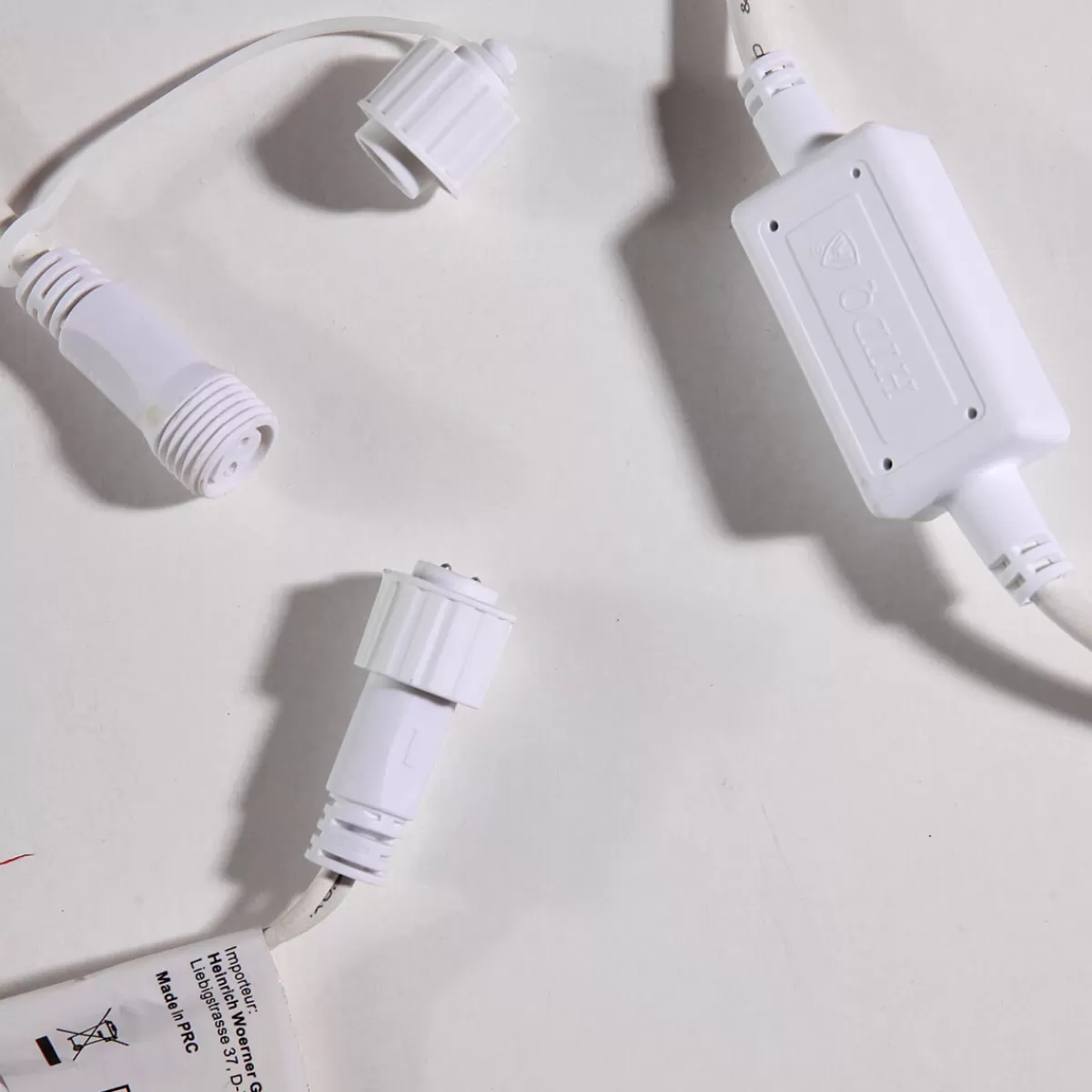 DecoWoerner Câble De Raccordement IP44 Pour Produits LED Système IP67, Blanc