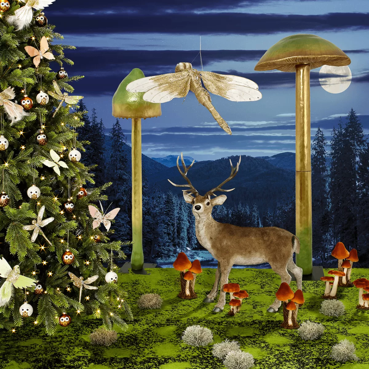 DecoWoerner Champignon Décoratif XXL En Fibre De Verre 240 Cm