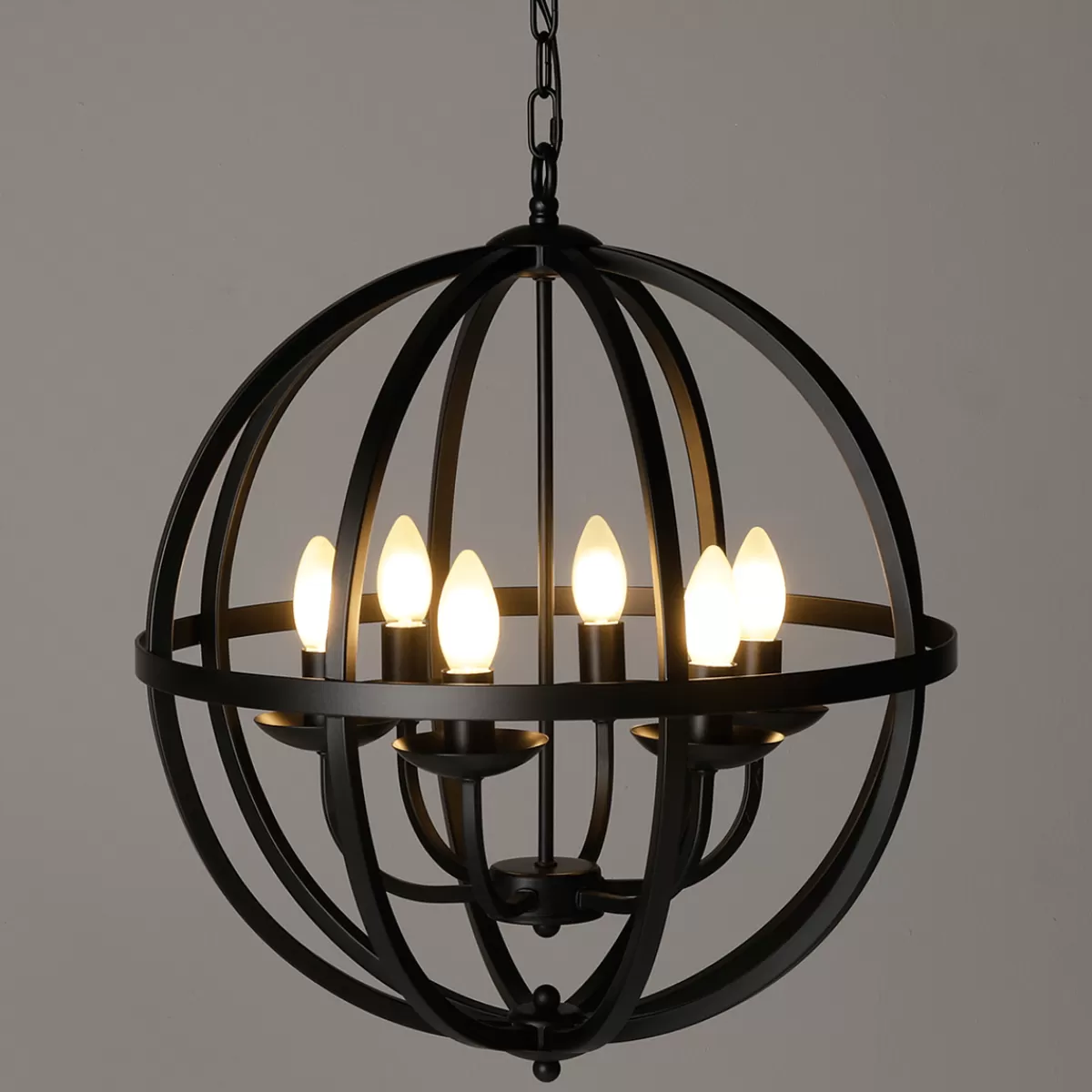 chandelier_boule_en_mtal_noir_3.webp DecoWoerner Chandelier Boule En Métal