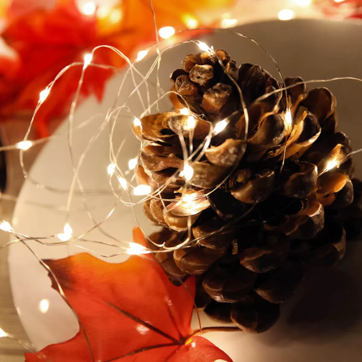 DecoWoerner Chaîne Lumineuse à Fil à LED Sur Pile Pour L'ext., 100 LED, 10 M