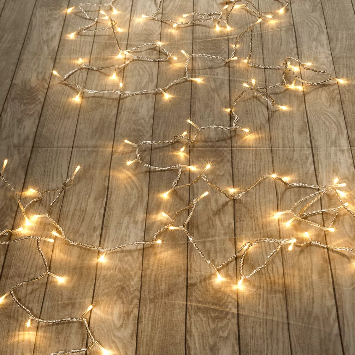 DecoWoerner Chaîne Lumineuse De Raccordement à LED Pour L’int., 100 LED, 10 M, Sans Cable