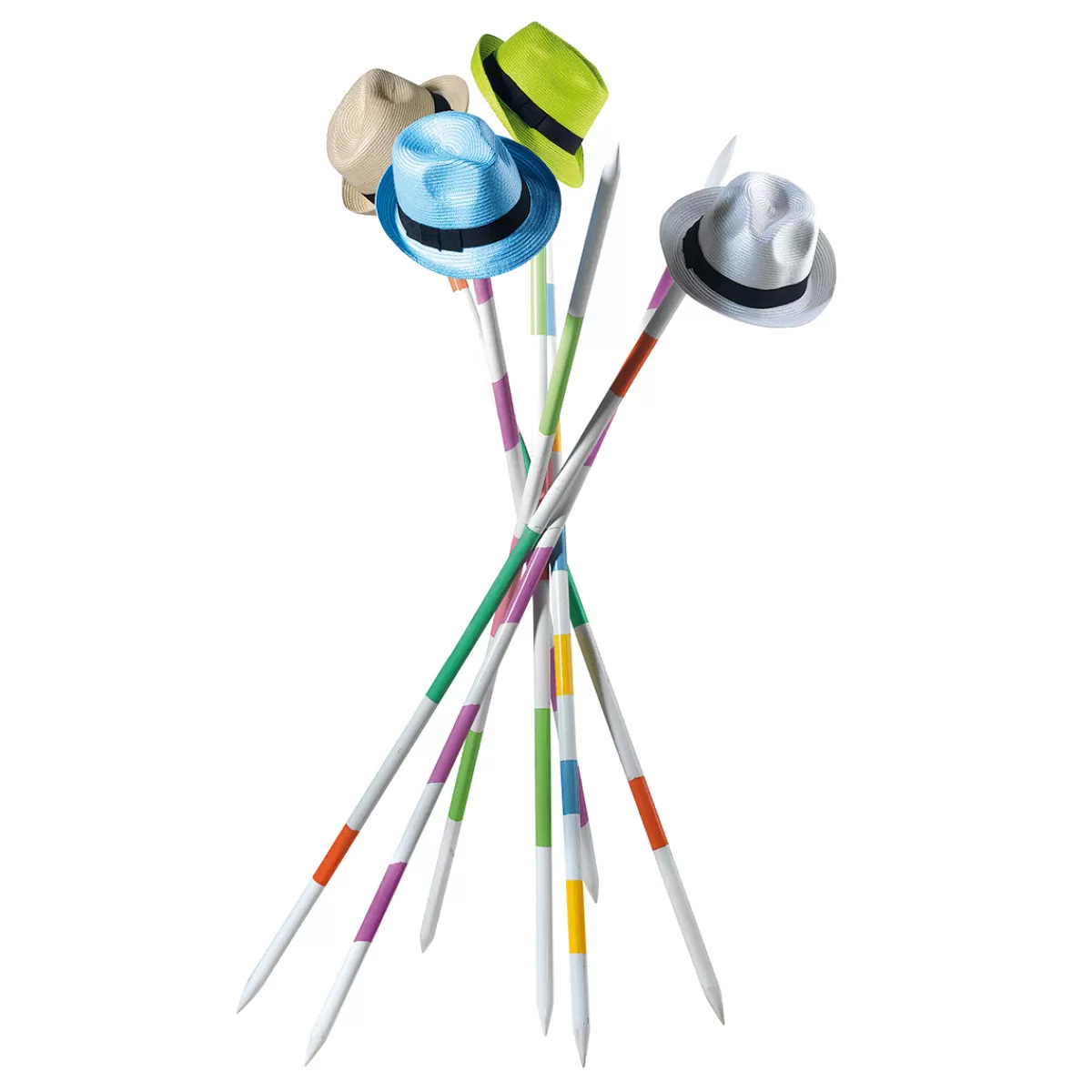 DecoWoerner Chapeau De Paille Clair Avec Ruban Noir 30 X 25 X 15 Cm (L X L X H)