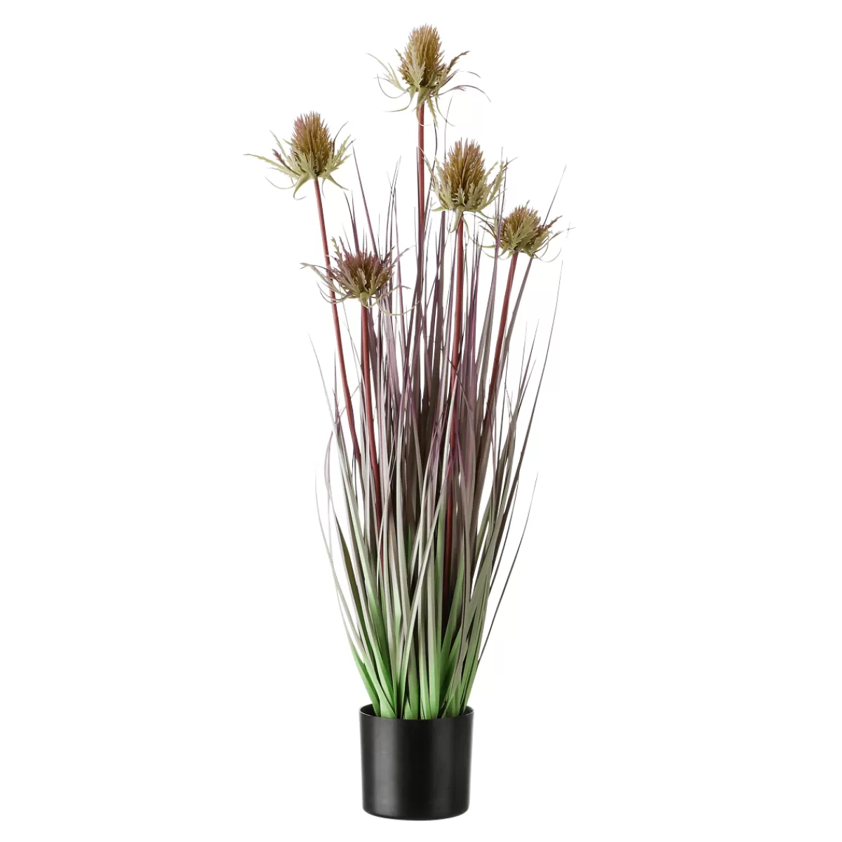 DecoWoerner Chardon Artificiel Avec 5 Fleurs 69 Cm De Haut 17 Cm De Ø