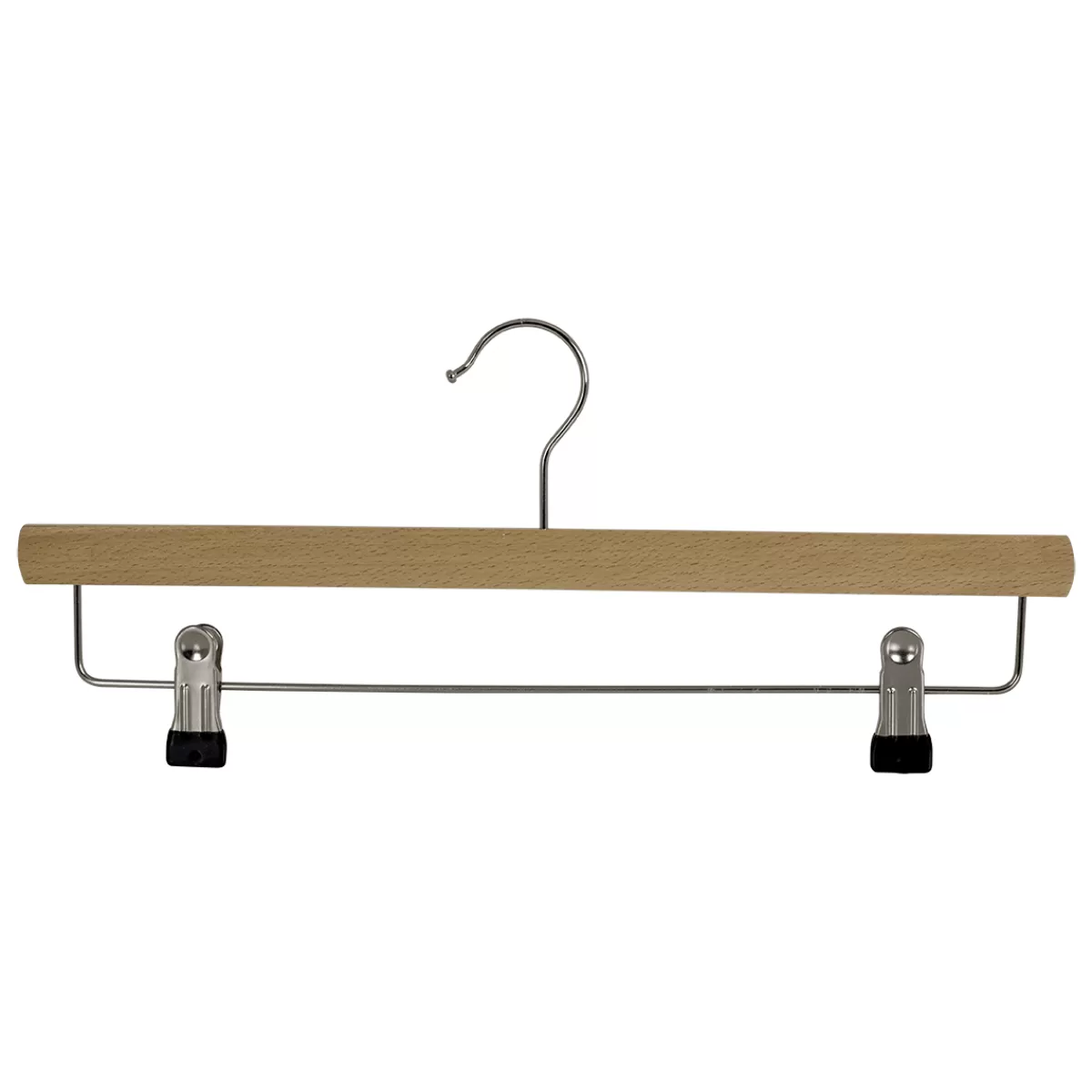 DecoWoerner Cintre à Pinces En Bois 40 Cm, 1 Carton De 25 Pces