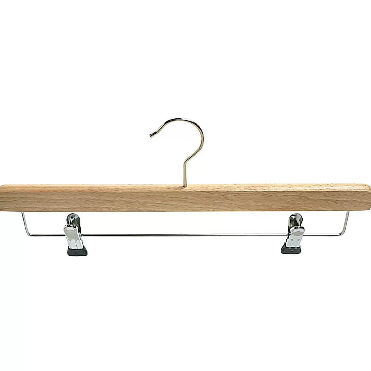DecoWoerner Cintre à Pinces En Bois 40 Cm, 1 Carton De 25 Pces