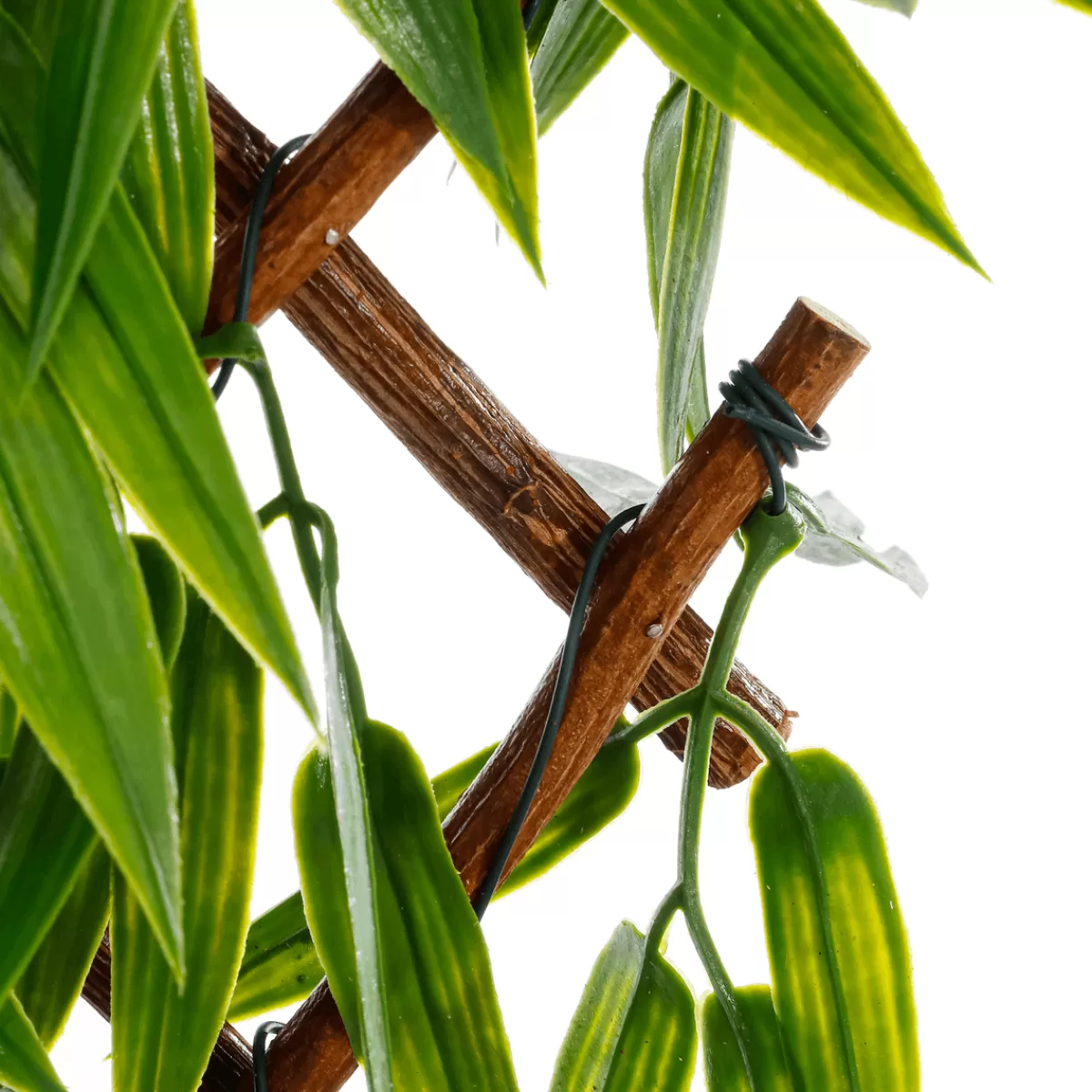 DecoWoerner Clôture Décorative Artificielle En Bambou Avec Feuilles 8 X 90 X 180 Cm