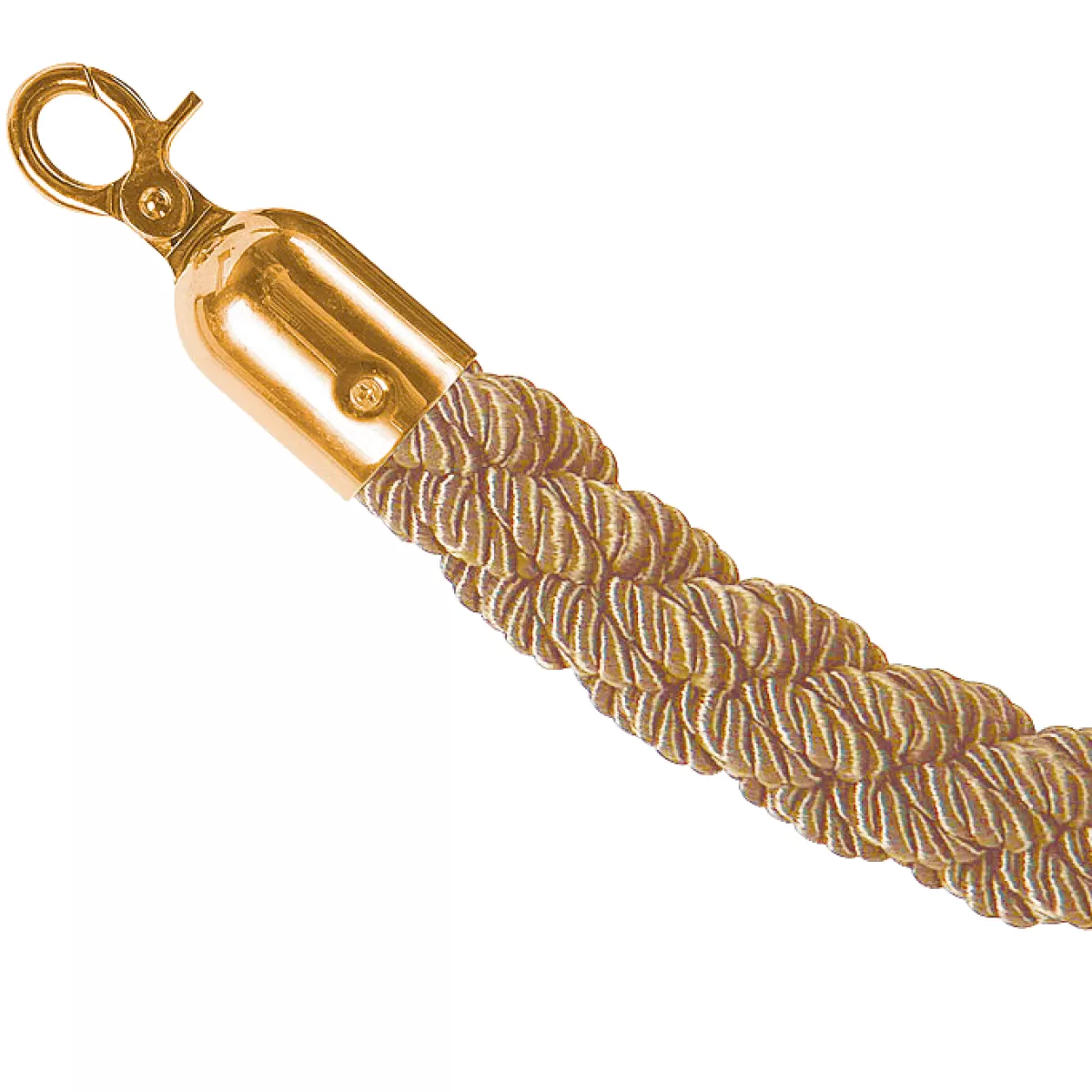 DecoWoerner Cordon Pour Poteaux De Barrière, Longueur 150 Cm, Laiton/naturel