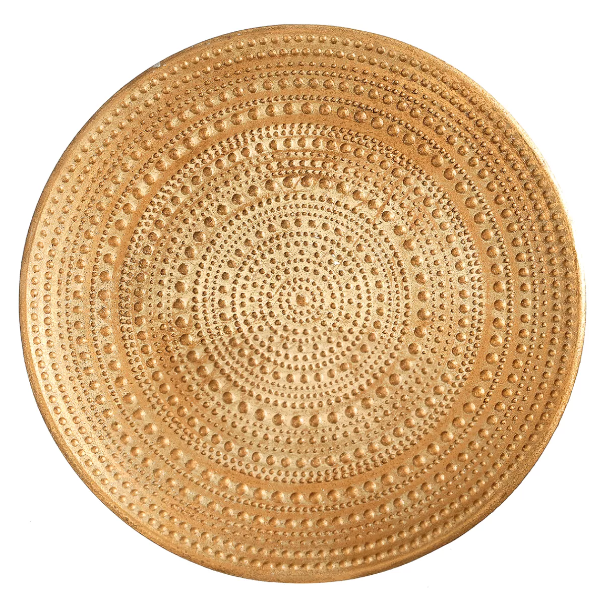 DecoWoerner Coupe Décorative En Bois Laqué Or Ø 49 Cm Avec Décorations