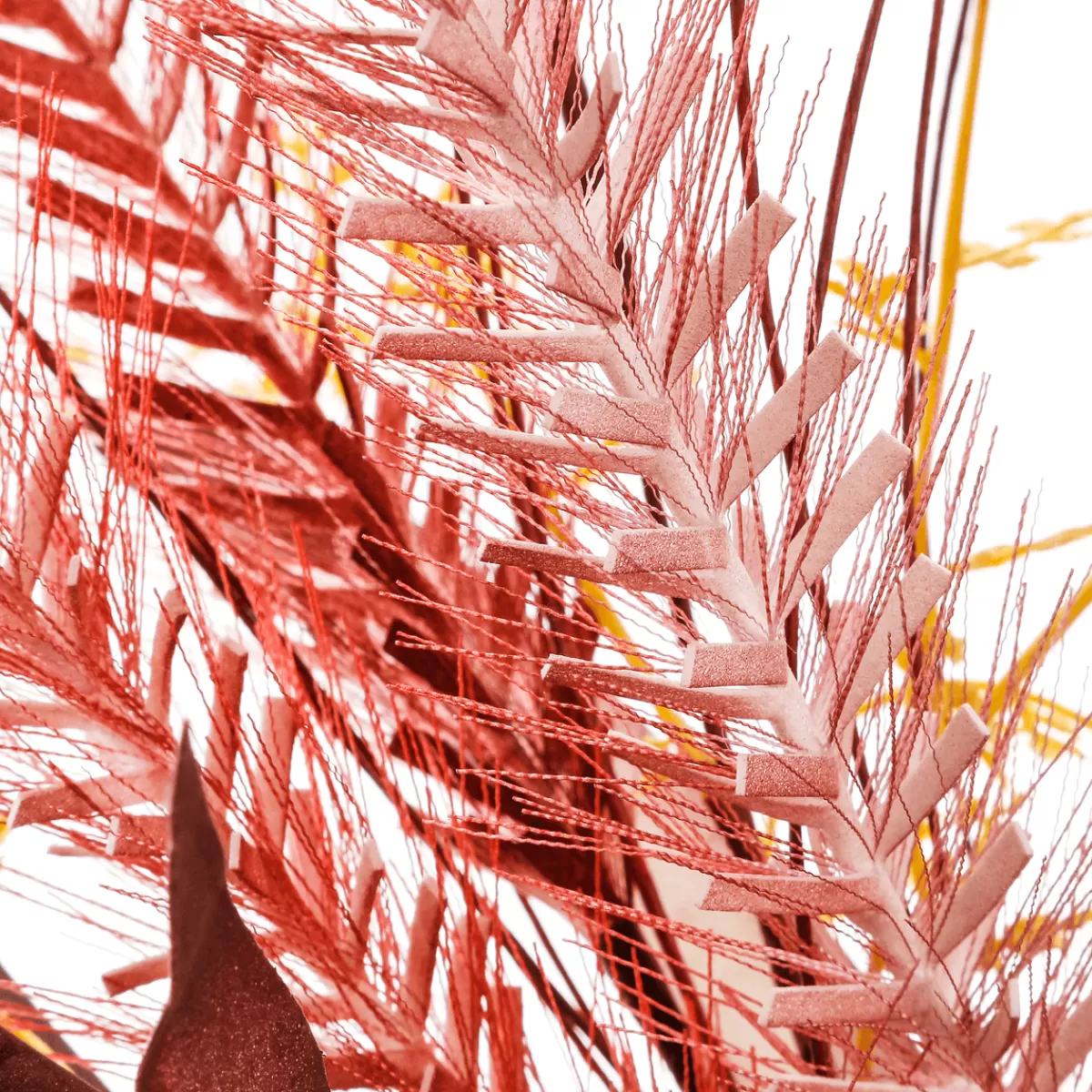 DecoWoerner Couronne Décorative XXL D'automne Mélange D'herbe à Lampions Et D'eucalyptus Ø 70 Cm