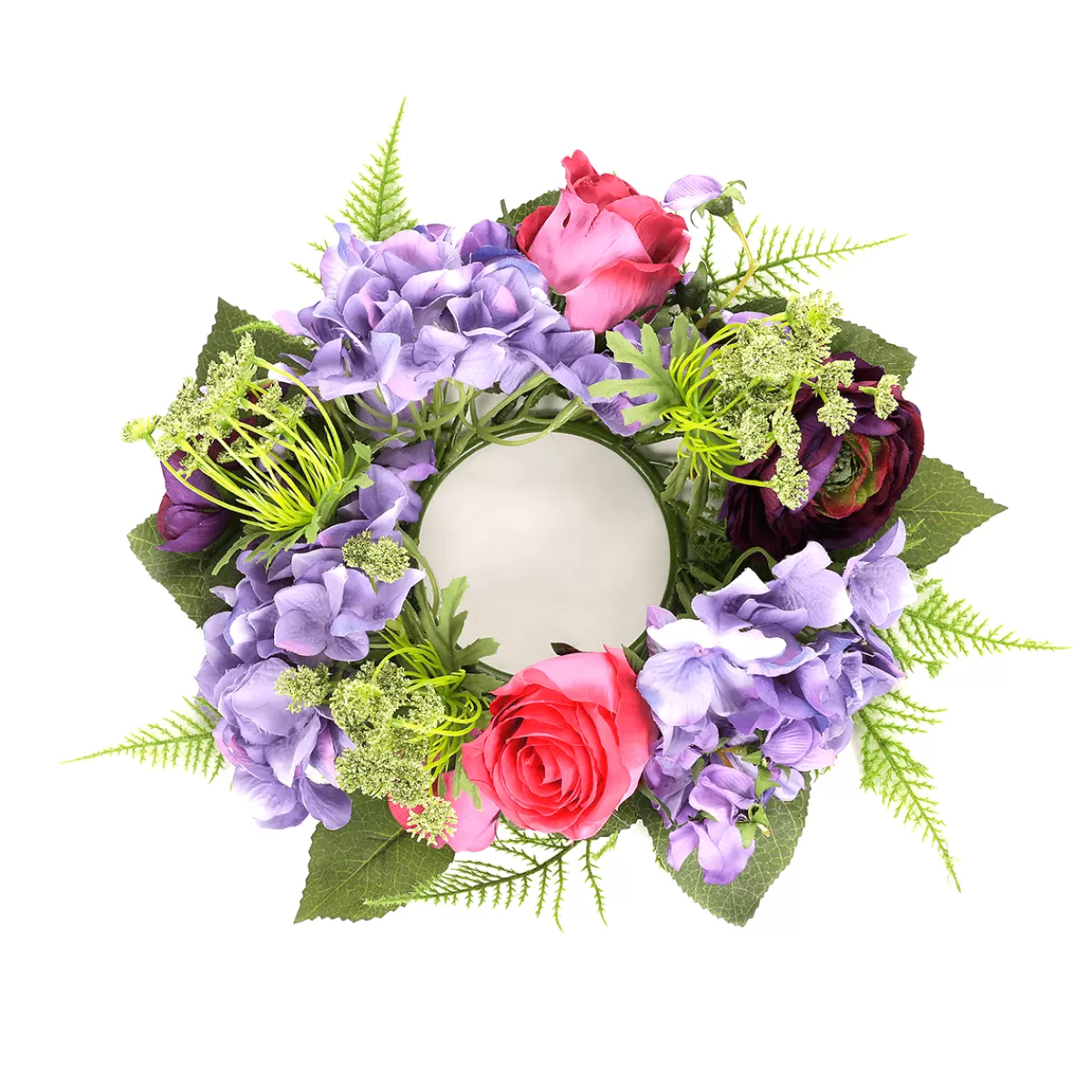 couronne_de_porte_artificielle_hortensiarosesfleurs_lilas_rouge_30_cm__3.webp DecoWoerner Couronne De Porte Artificielle Hortensia-roses-fleurs Lilas Rouge 30 Cm Ø