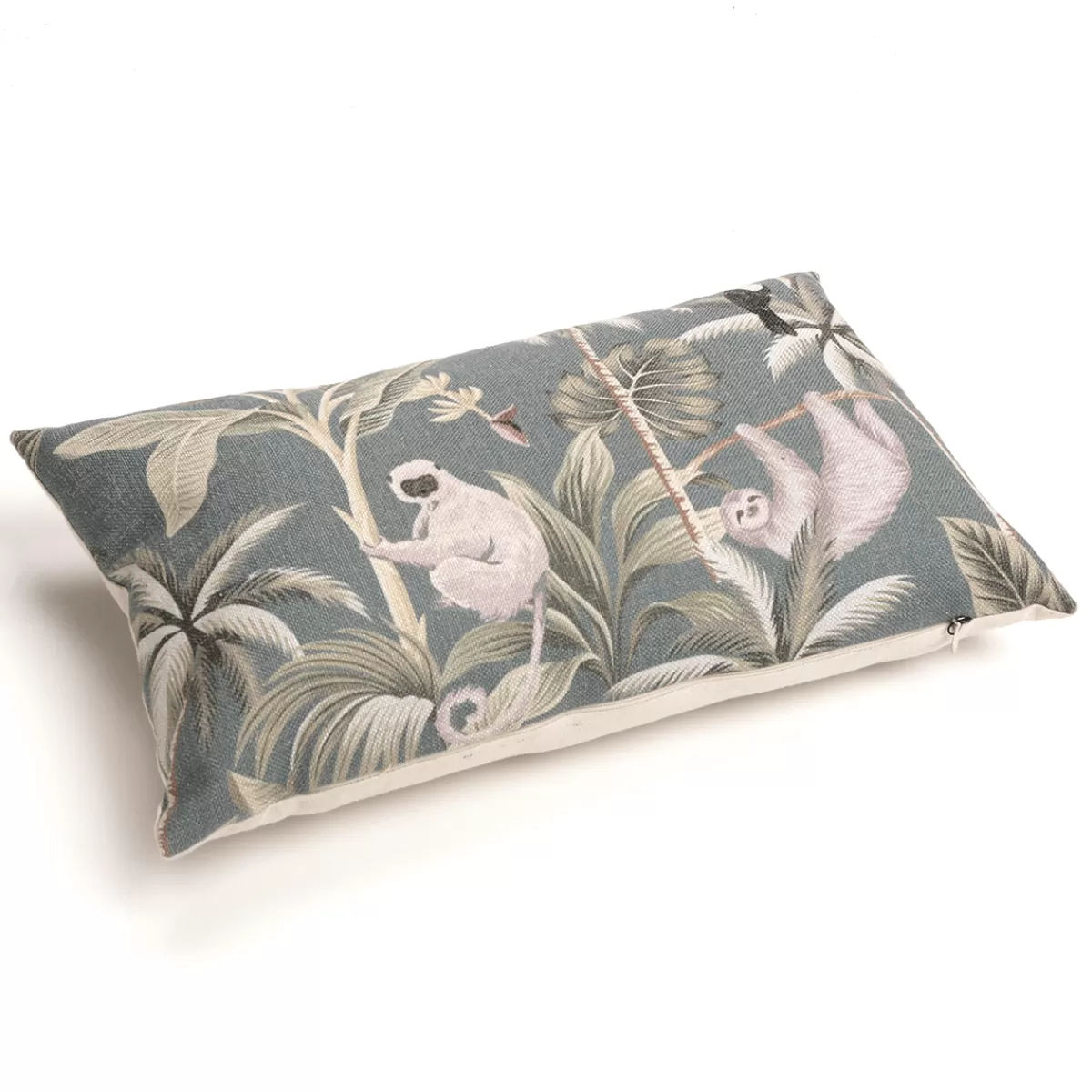 DecoWoerner Coussin Décoratif Avec Motif Paresseux 30 X 50 X 6 Cm Crème