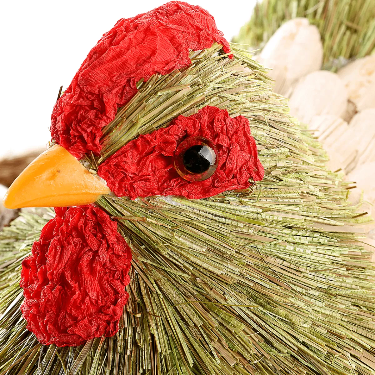 DecoWoerner Déco Poule Sur Son Nid 23 Cm Ø, 16 Cm De Haut