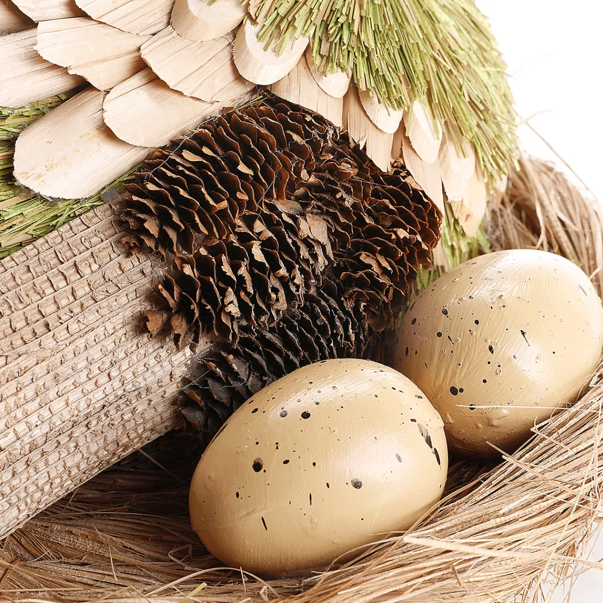 DecoWoerner Déco Poule Sur Son Nid 23 Cm Ø, 16 Cm De Haut