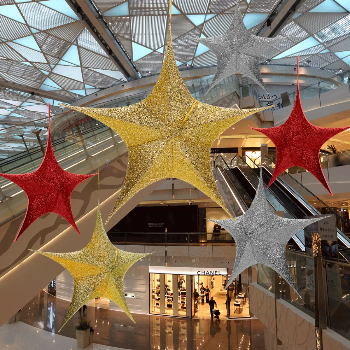 dco_toile_pliante_glitter_argent_avec_fermeture_clair_40_cm_4-1.webp DecoWoerner Déco étoile Pliante Glitter Avec Fermeture éclair, 40 Cm