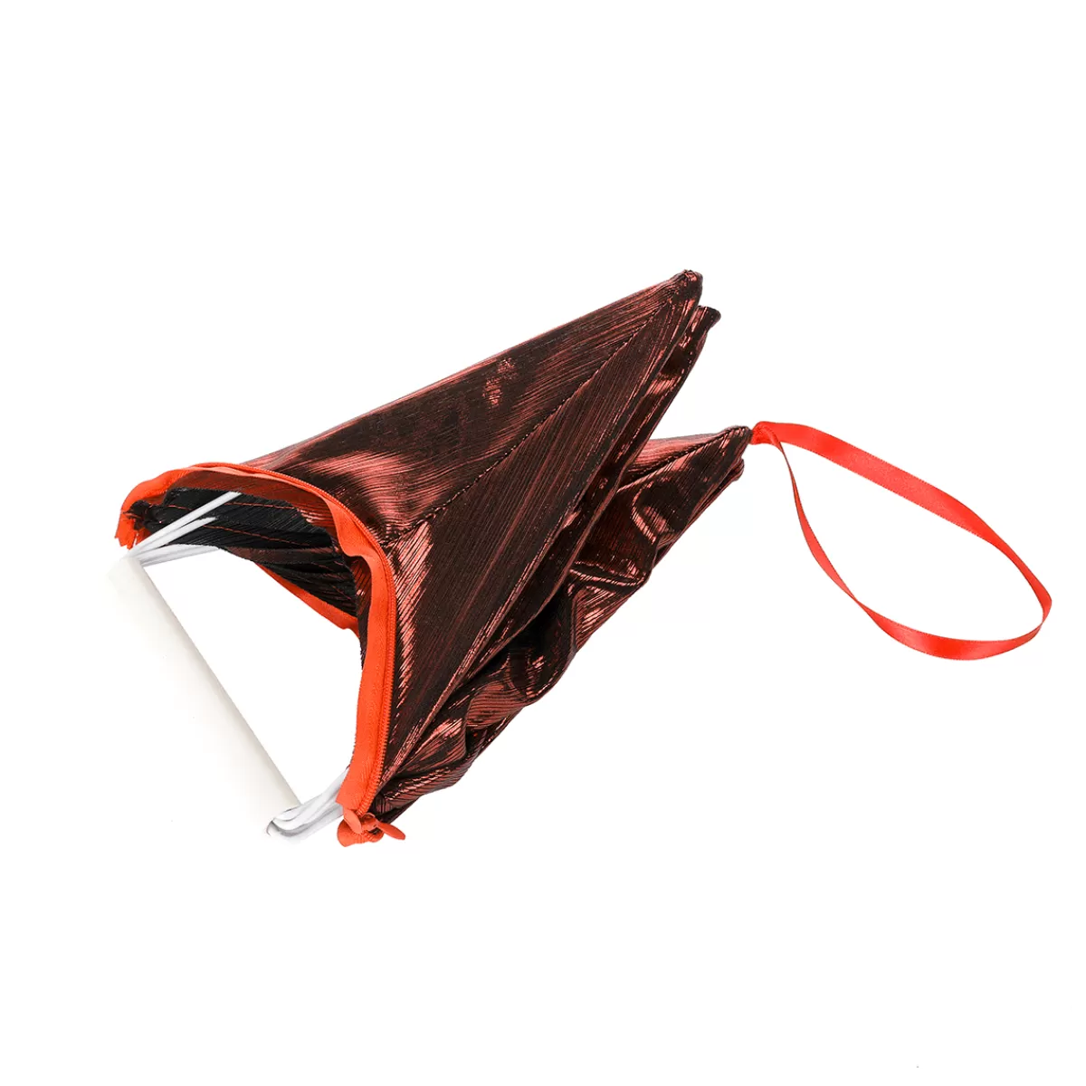 DecoWoerner Etoile De Décoration Pliable En Tissu Bordeaux Rouge Avec Fermeture éclair, 40 Cm