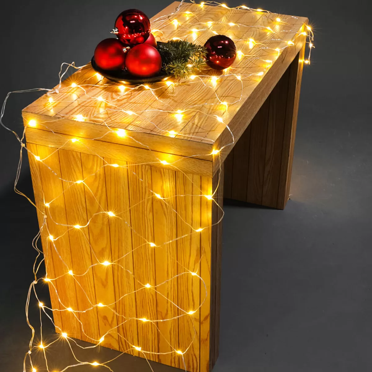 DecoWoerner Filet Lumineux à LED, Câble , LED Chaude, 350 X 30 Cm