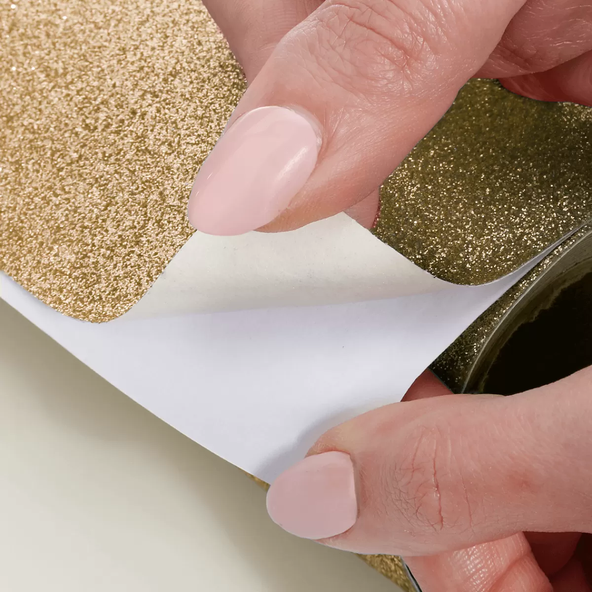 DecoWoerner Film Autocollant Pailleté Couleur Champagne Rouleau De 50 Cm X 5 M