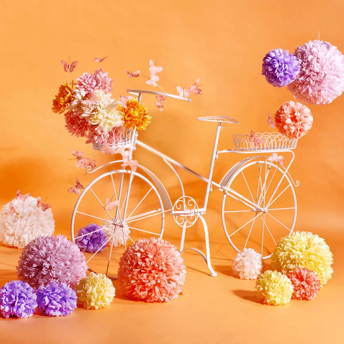 fleur_pompon__16_cm_jaune_2_pces_3.webp DecoWoerner Fleur Pompon, Ø 16 Cm, , 2 Pces