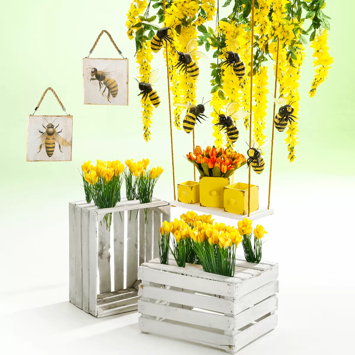 DecoWoerner Fleurs Artificielles De Crocus, Set De 5, 30 X 10 Cm (hxl)