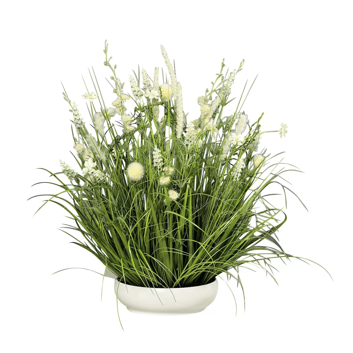 DecoWoerner Fleurs Artificielles De Prairie hes Dans Une Coupe he 58 Cm