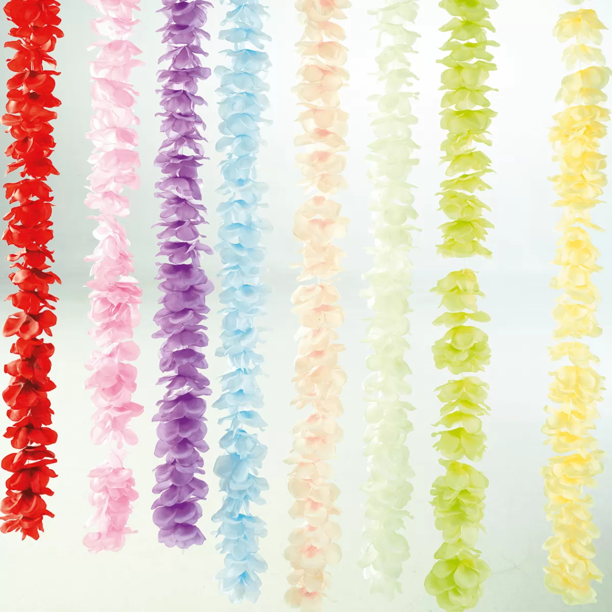 DecoWoerner Guirlandes De Fleurs Déco Crèmes, Long. 260 Cm, 3 Pces