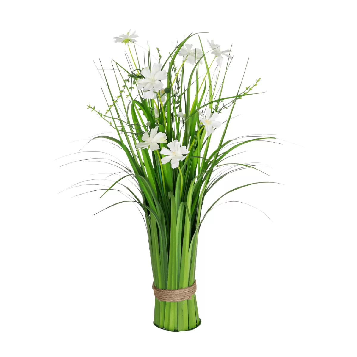 DecoWoerner Herbe Décorative Artificielle Avec Fleurs hes 48 Cm