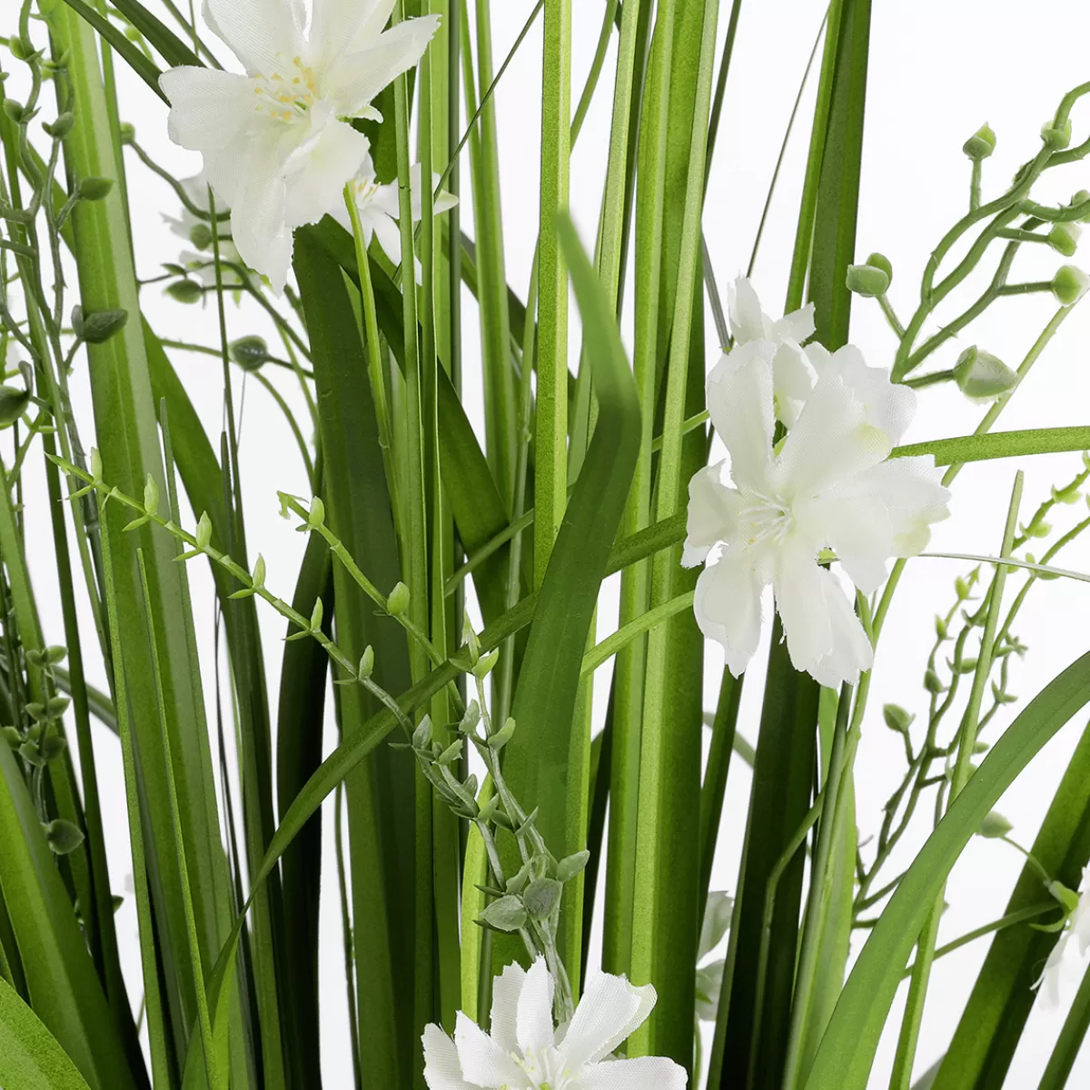 DecoWoerner Herbe Décorative Artificielle Avec Fleurs hes 48 Cm