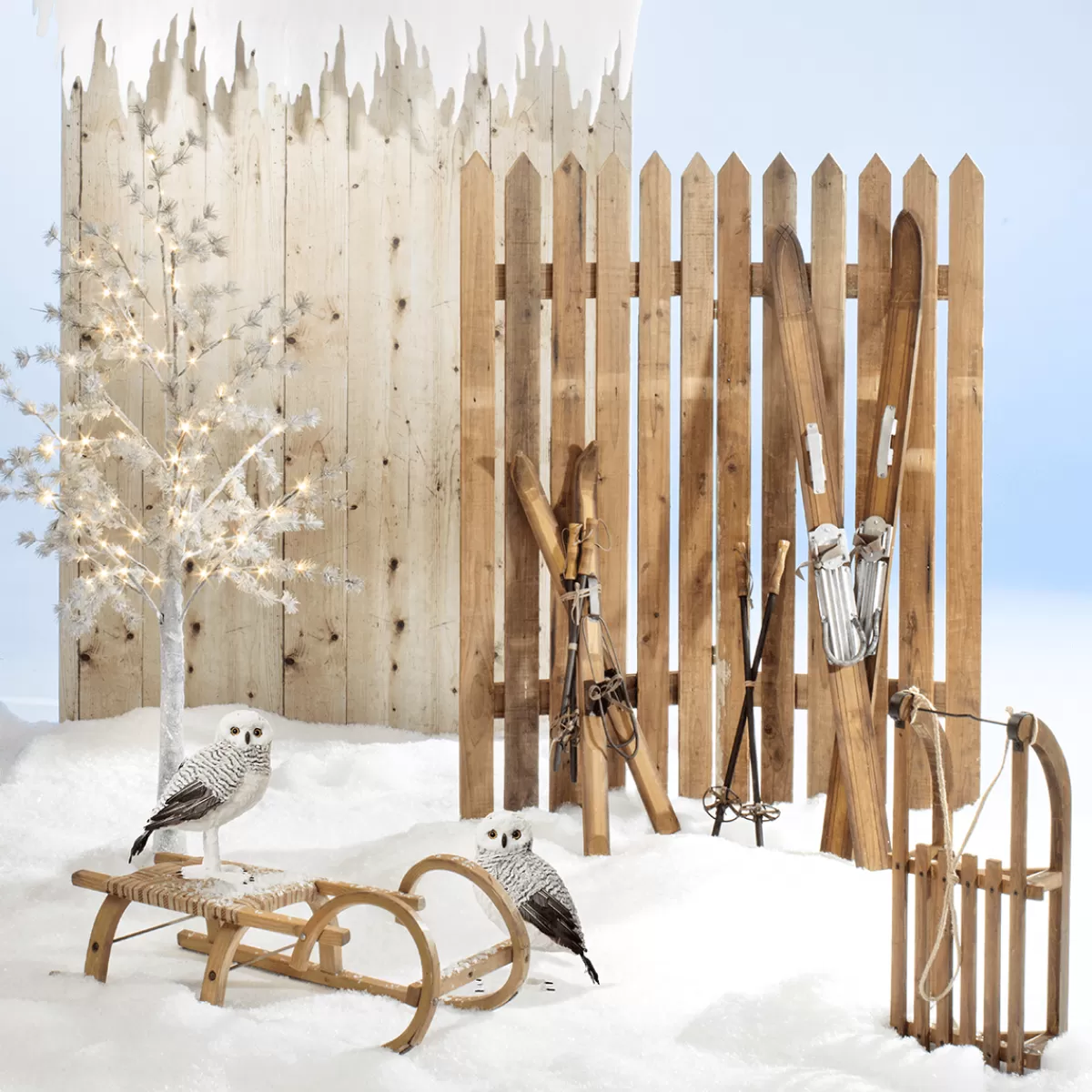 DecoWoerner Hiboux Décoratifs En Fourrure Synthétique 48 Cm