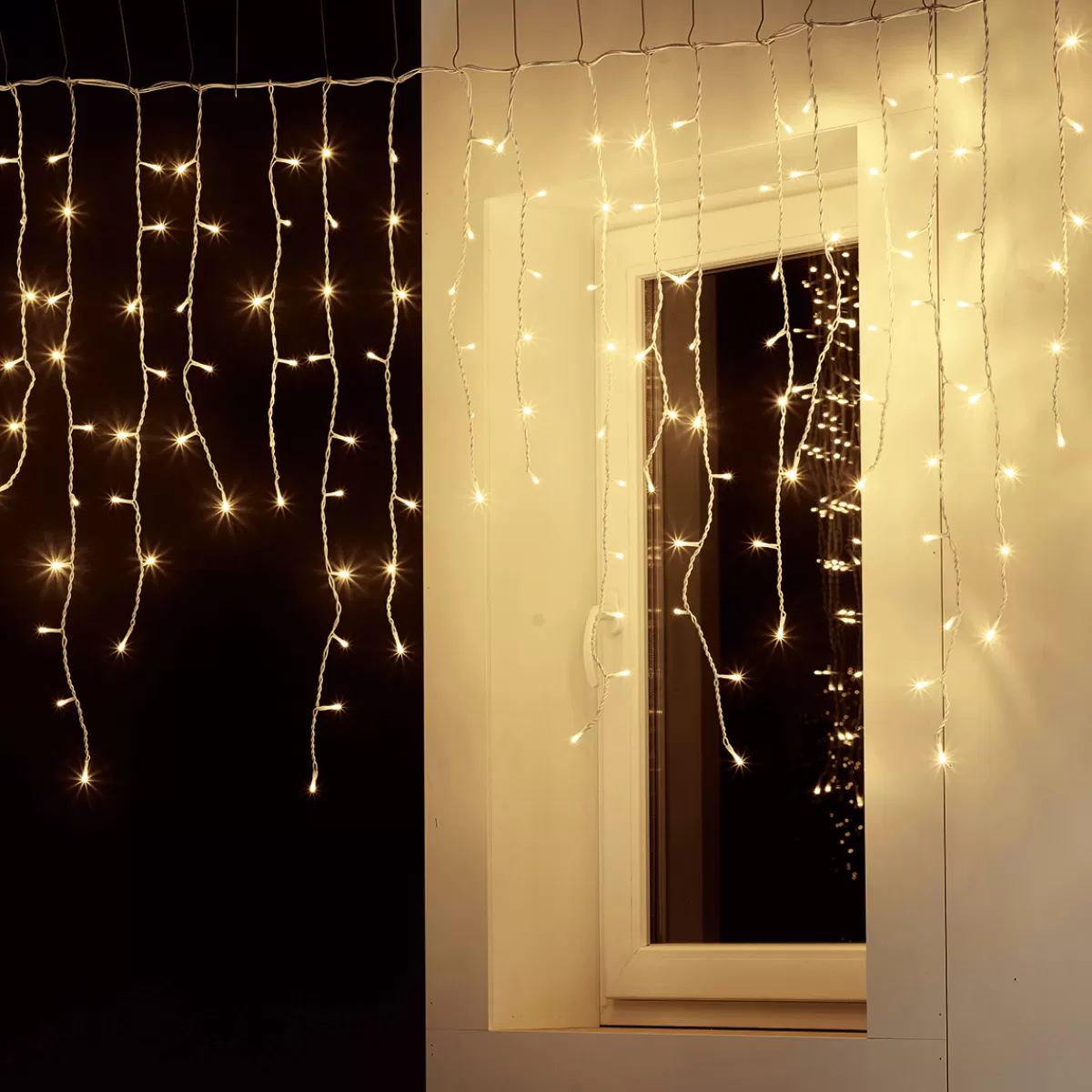 DecoWoerner Icicle-Light Professionnel à LED Système IP20, 228 LED, 300 X 100 Cm, Sans Cable