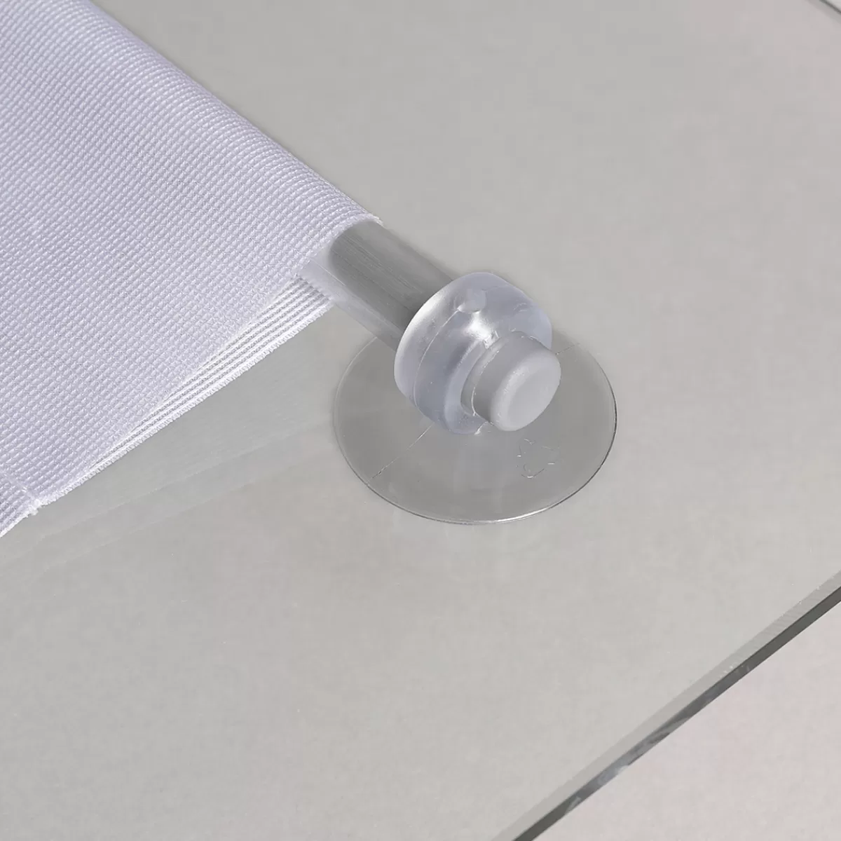 DecoWoerner Kit De Tringles De Suspension Pour Bannière En Tissu Pour Surfaces Vitrées 79 Cm