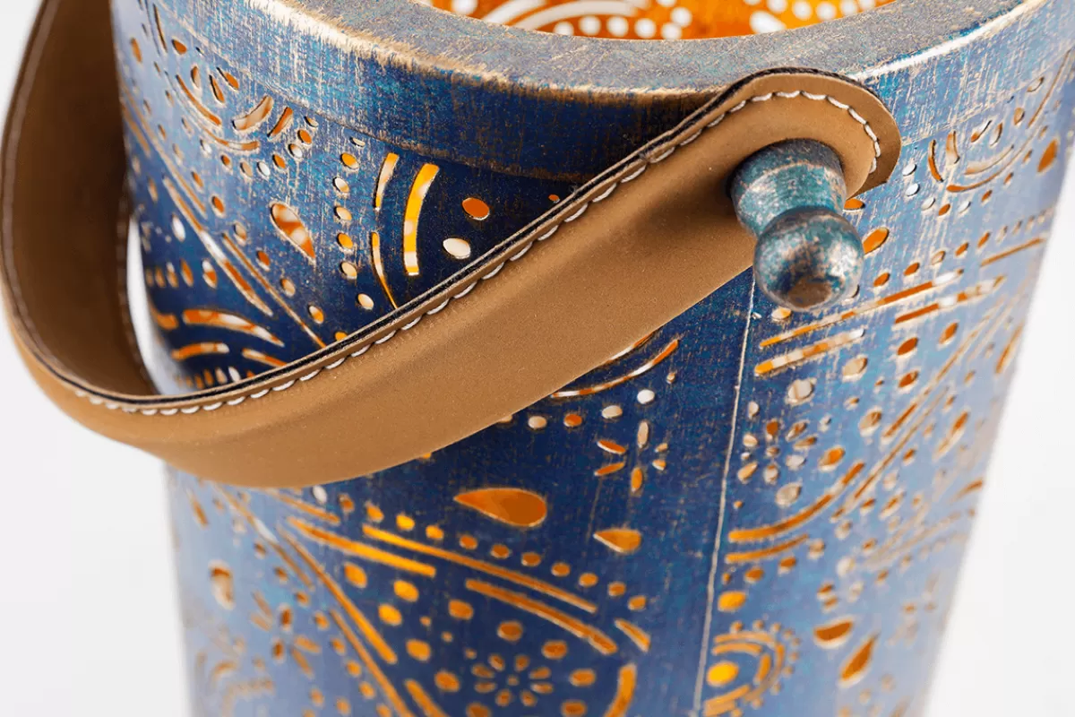 lanternes_rondes_en_mtal_3_pices_bleu_or_3.webp DecoWoerner Lanternes Rondes En Métal 3 Pièces Or