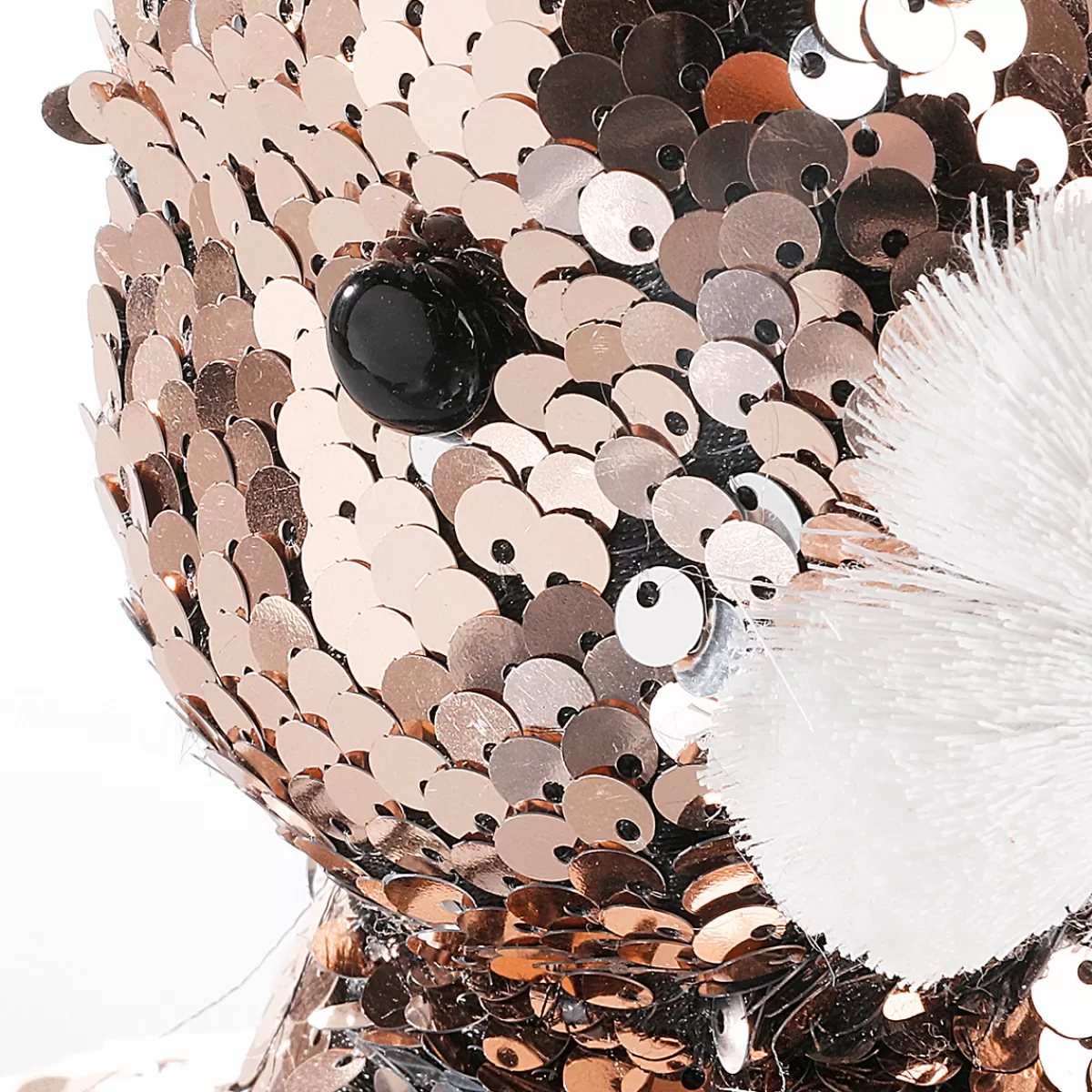 DecoWoerner Lapin De Pâques Décoratif Avec Paillettes Réversibles Cuivre Et , 21 Cm