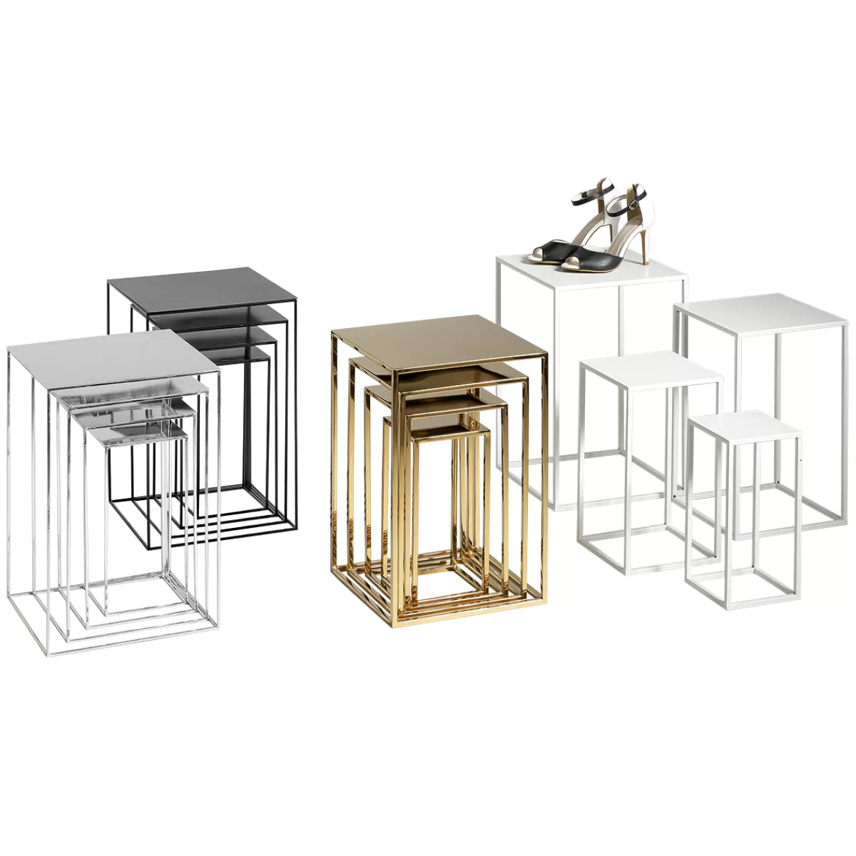 lot_de_tables_en_mtal_noires_4_pces_5.webp DecoWoerner Lot De Tables En Métal es 4 Pces