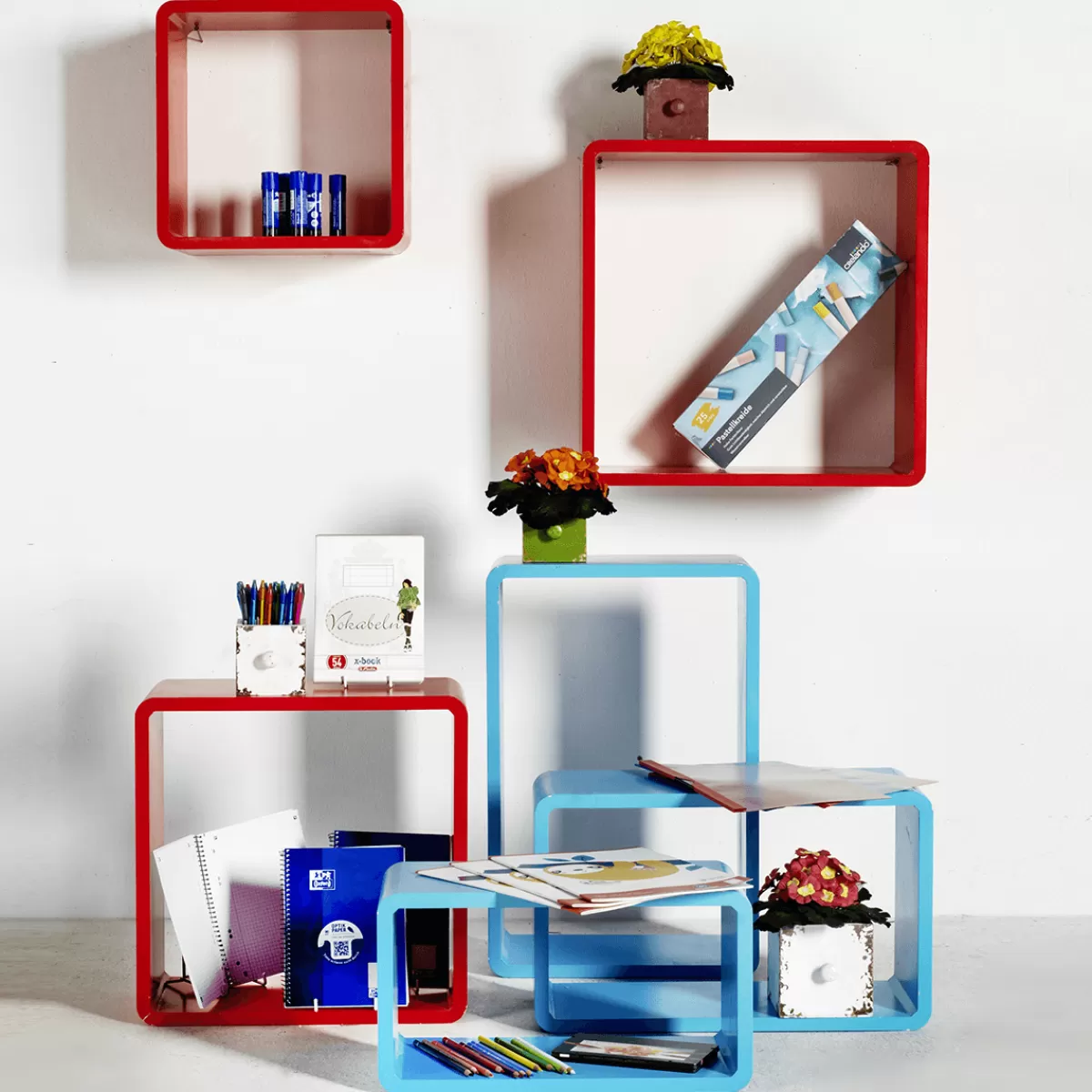 DecoWoerner Lot D'étagères "Lounge" Clair 3 él.