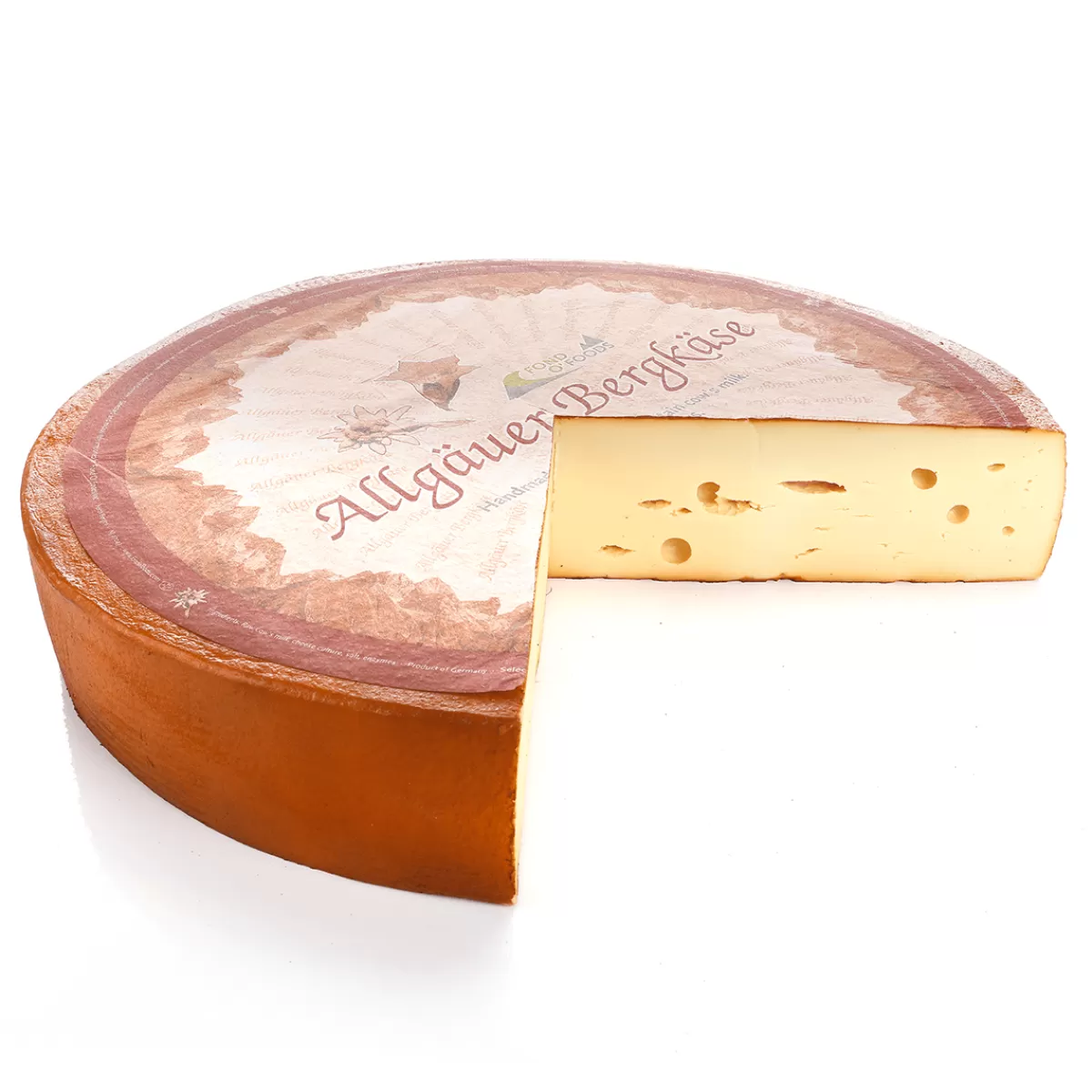 DecoWoerner Meule De Fromage De Montagne De L'Allgäu Coupée En Tranches - Produit Alimentaire Factice 52 Cm Ø