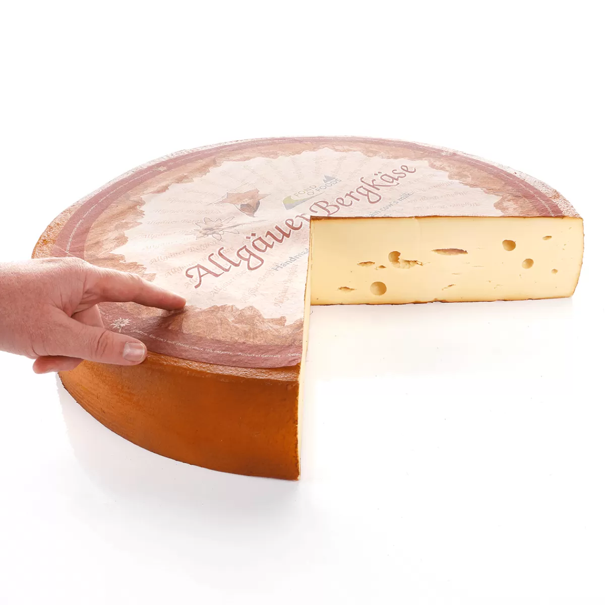 DecoWoerner Meule De Fromage De Montagne De L'Allgäu Coupée En Tranches - Produit Alimentaire Factice 52 Cm Ø