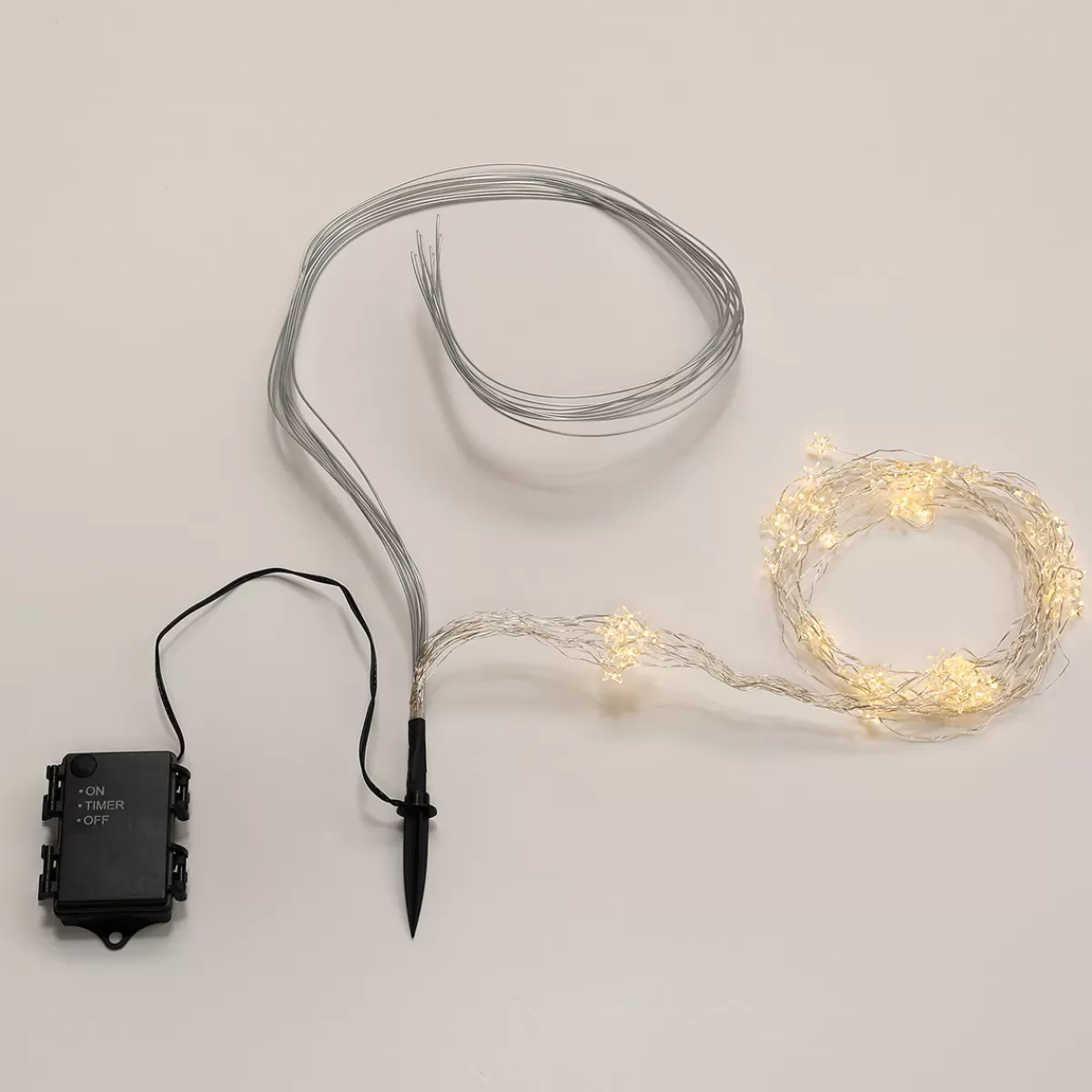 DecoWoerner Micro Guirlande Lumineuse LED En Fil Métallique à Piles Lumière Chaude 80 Cm