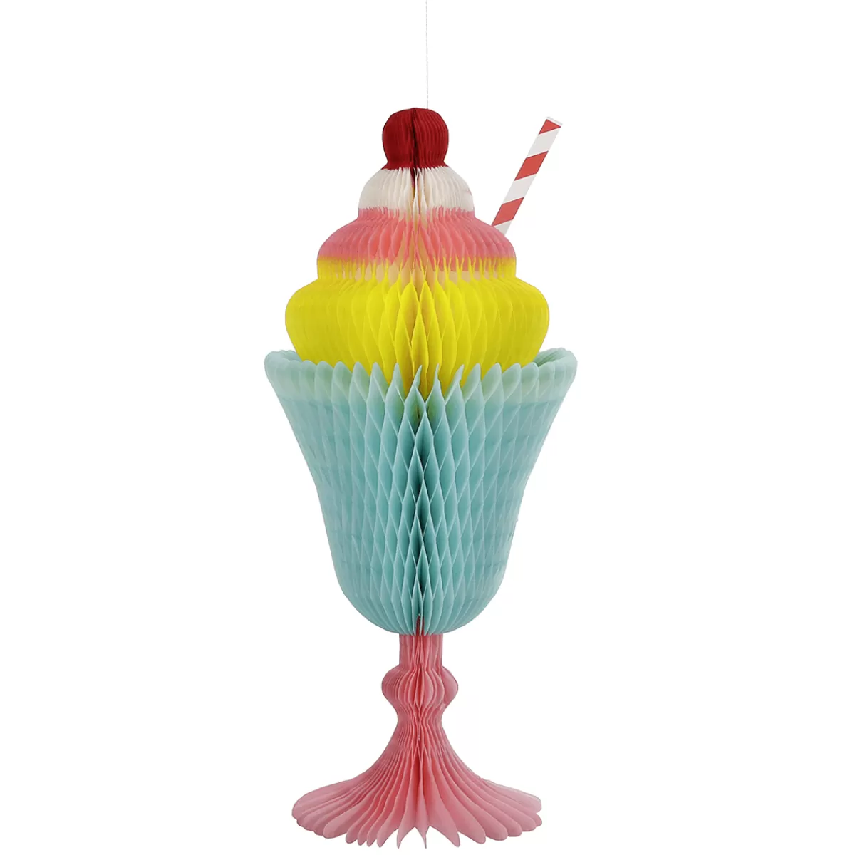 DecoWoerner Milkshake En Papier Nid D'abeille 40 Cm, Difficilement Inflammable B1