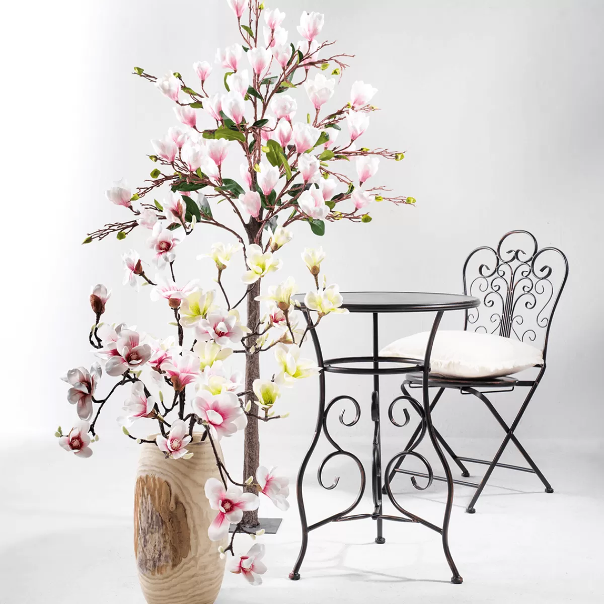 noble_branche_de_magnolia_artificielle_blanco_verde_100_cm_7.webp DecoWoerner Noble Branche De Magnolia Artificielle, o Verde, 100 Cm