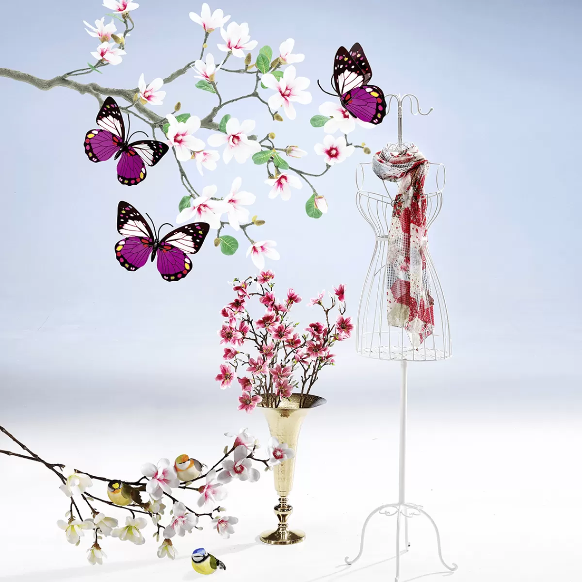 noble_branche_de_magnolia_artificielle_rose_100_cm_4.webp DecoWoerner Noble Branche De Magnolia Artificielle, Rose, 100 Cm