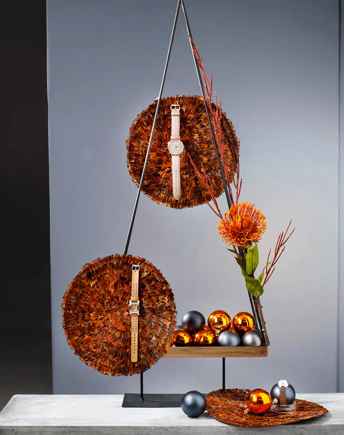 DecoWoerner Obélisque Décoratif "Sapin" 15,5 X 35 X 78 Cm Naturel