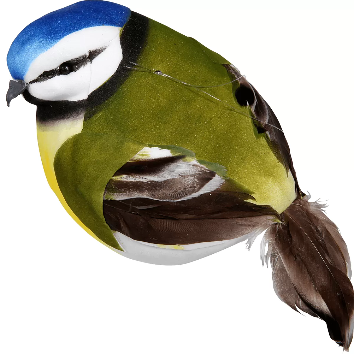 DecoWoerner Oiseau De Décoration Vert Jaune 19 Cm