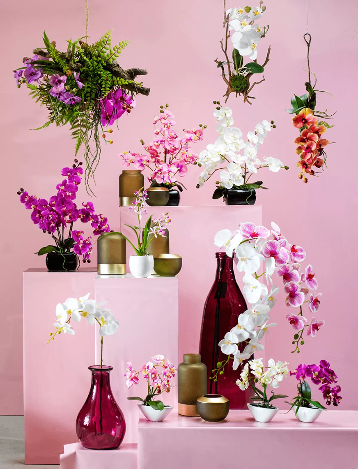 orchide_artificielle_en_pot_rose_40_cm_3.webp DecoWoerner Orchidée Artificielle En Pot , 40 Cm