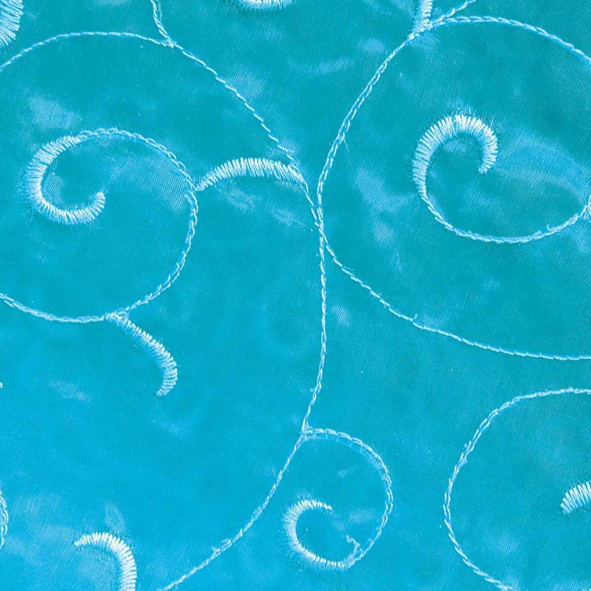 DecoWoerner Pack Avantage "Organza Avec Broderies Guirlandes", Glacier 5 M