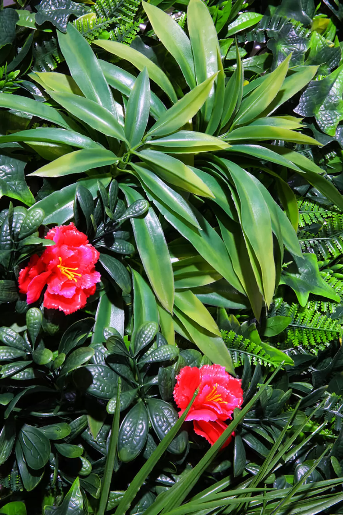 DecoWoerner Panneau De Jardin Mural Artificiel Avec Mélange D'herbes Et De Fleurs, 1 X 1 M