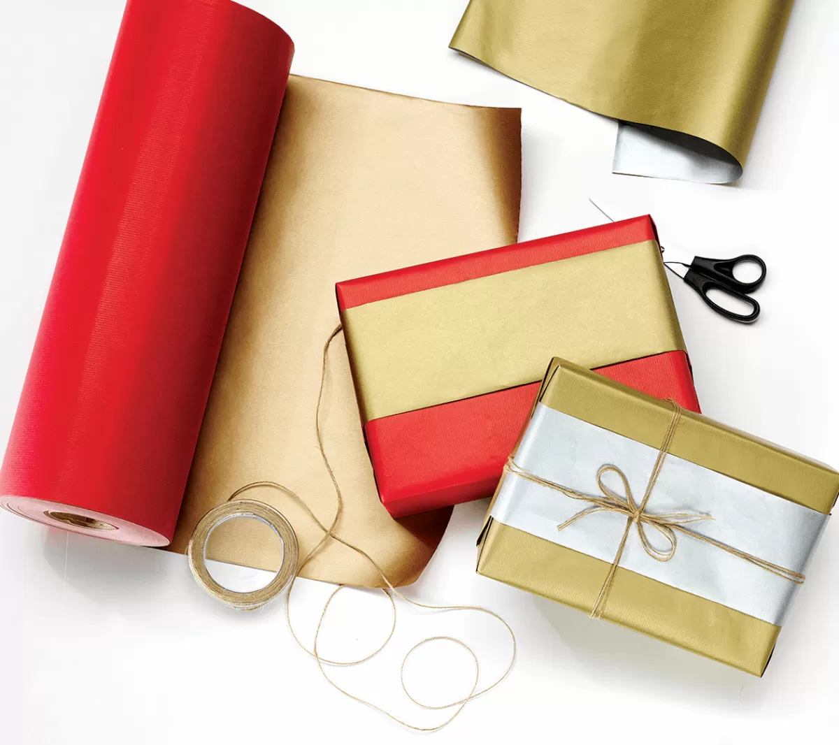 DecoWoerner Papier Cadeau Bicol Rouleau Argent 50 Cm X 50 M