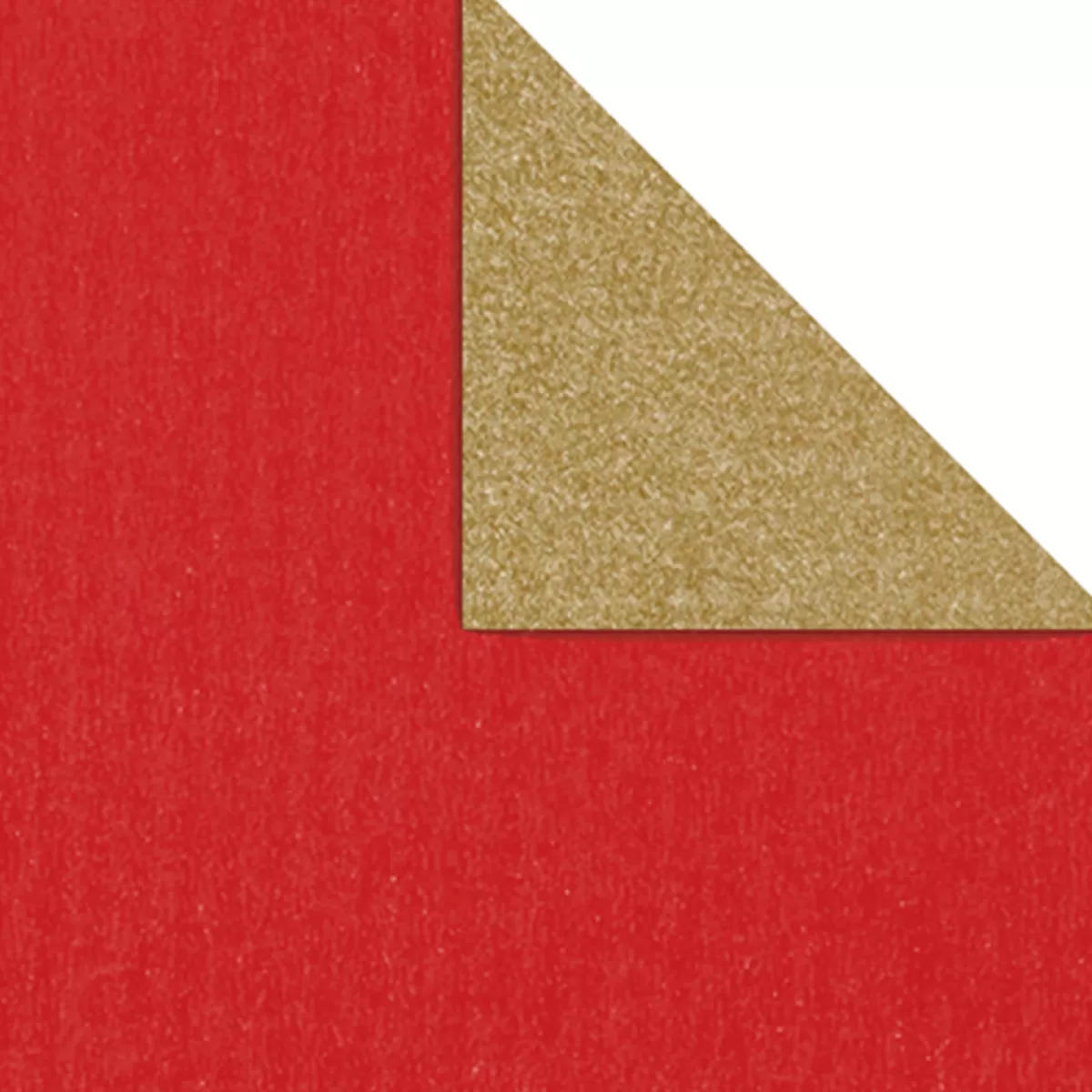 DecoWoerner Papier Cadeau Bicolor Rouleau Or 50 Cm X 50 M